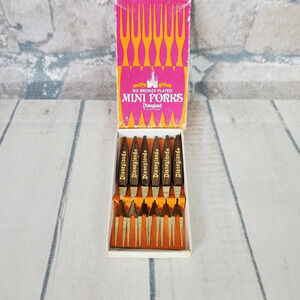 Vintage 60s Disneyland Mini Forks Bronze  Plated Collectable